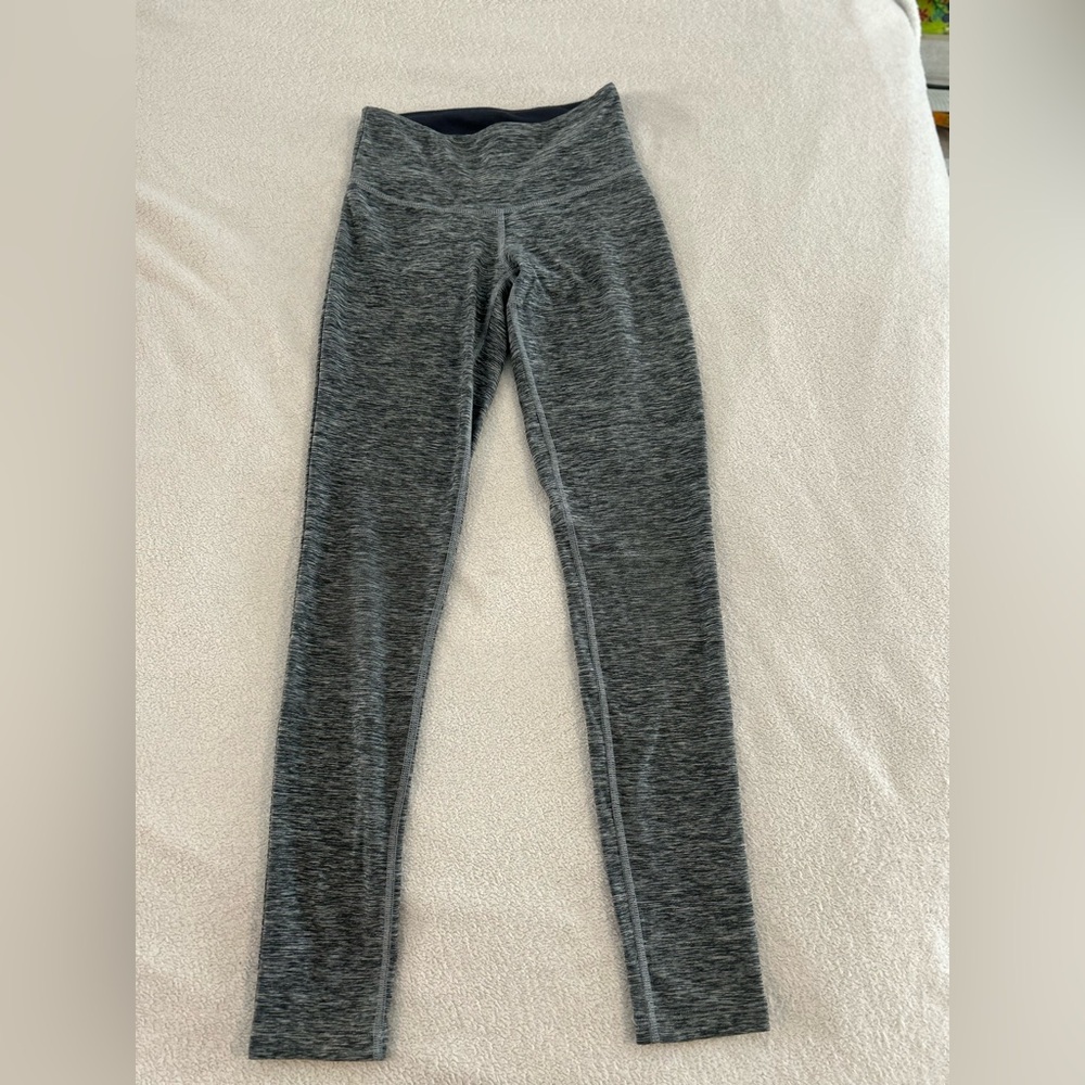 New Balance NB Dry Gray Heather Leggings XS Mid Rise Athletic Yoga Pants